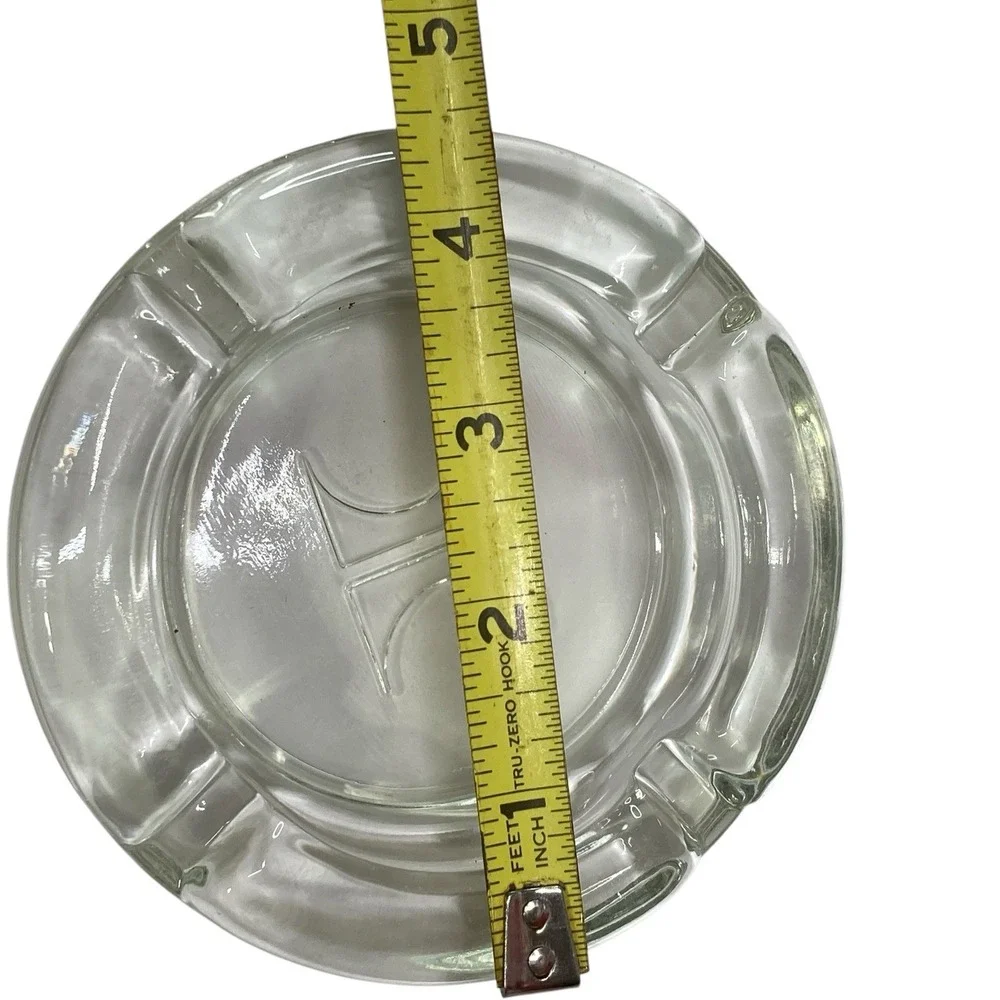 Hilton Hotel Heavy Glass Ashtray ‎ 4.5